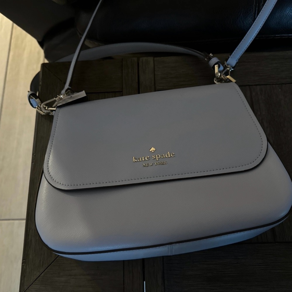 Kate Spade Staci saffiano leather flap shoulder bag